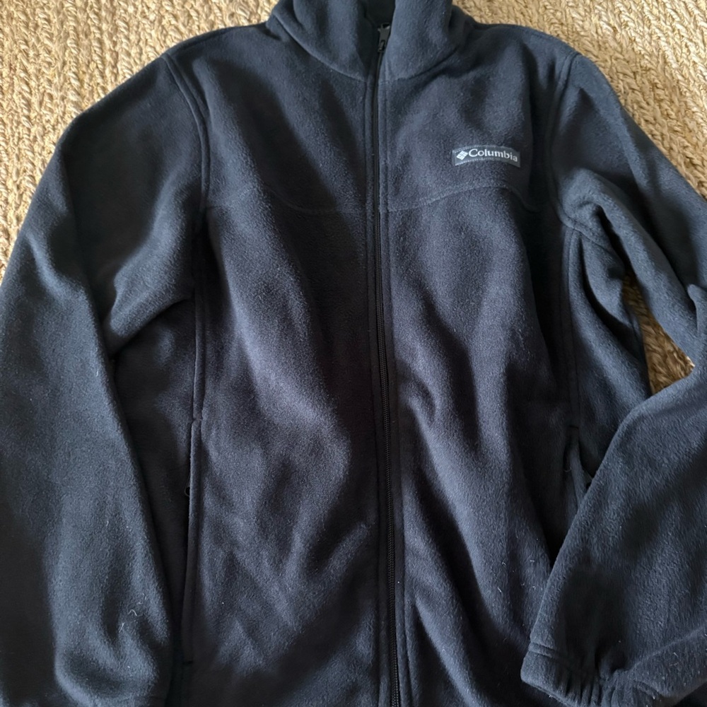 Columbia Men’s Unisex Black Fleece Zip Up Jacket Size Small NWOT